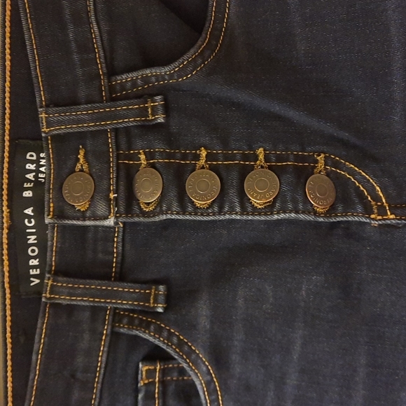 Veronica Beard Debbie 10" Skinny Tuxedo Stripe Jeans - Picture 8 of 16